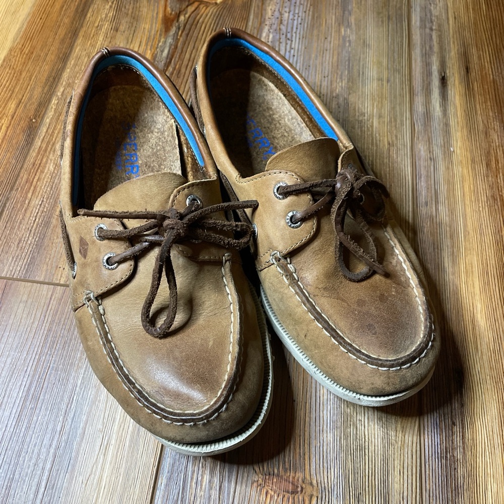 Sperry Top-Slider Leather Boat Shoes 8.5 M